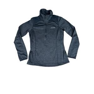Columbia Women's Rosemont Station Half Zip Black Fleece Pullover SMALL Charcoal